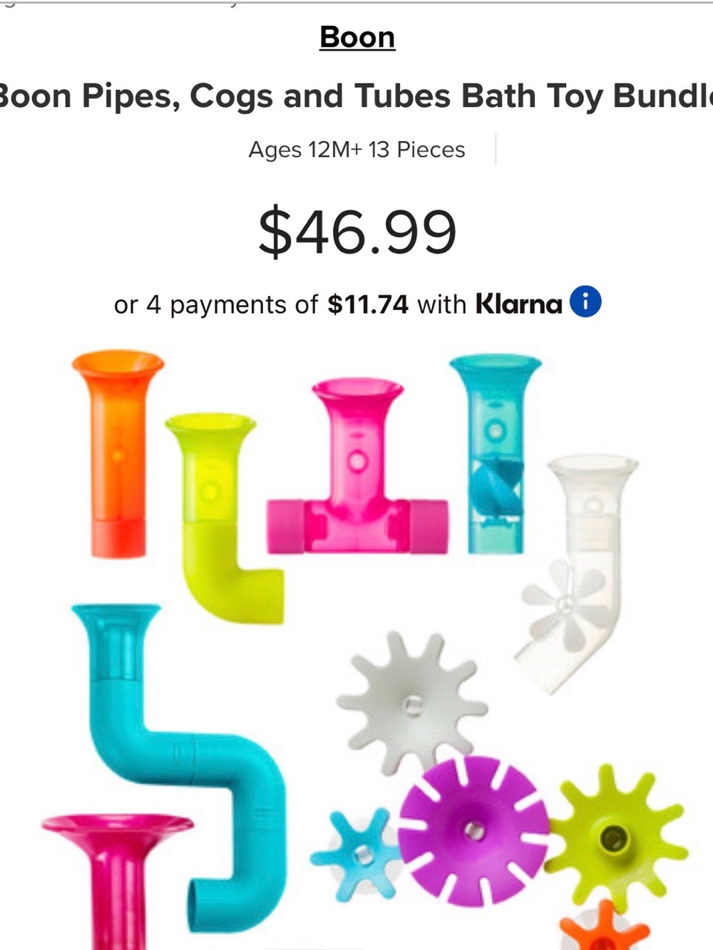 Boon COGS and pipes random Bath Toy Set